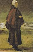 Vincent Van Gogh Fisherman's wife on the beach painting
